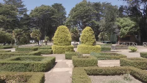 drone view of lota park in bio-bio region, chile