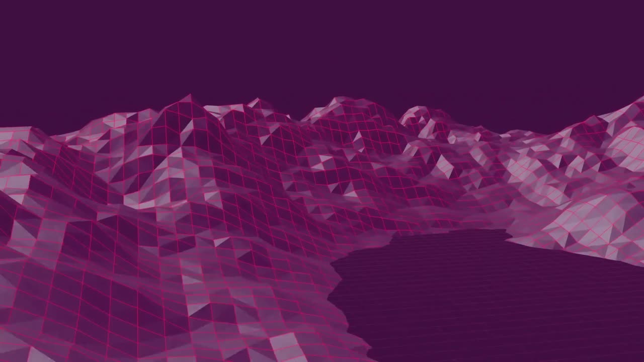 Digitally generated video of mountain