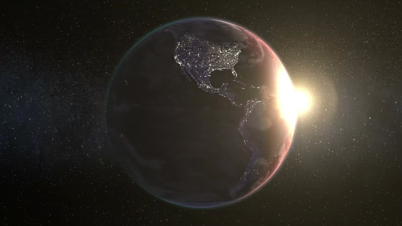 태양 과 함께 회전 하는 지구 의 애니메이션