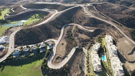 Aerial-View-Of-Mijas-Golf-Club,-Malaga,-Spain