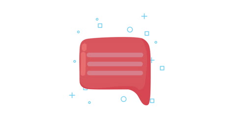 speech bubble message red animation