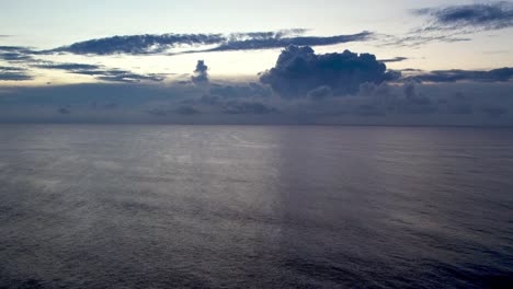 Aerial-of-clouds-at-sunrise-near-carolina-beach-nc,-north-carolina