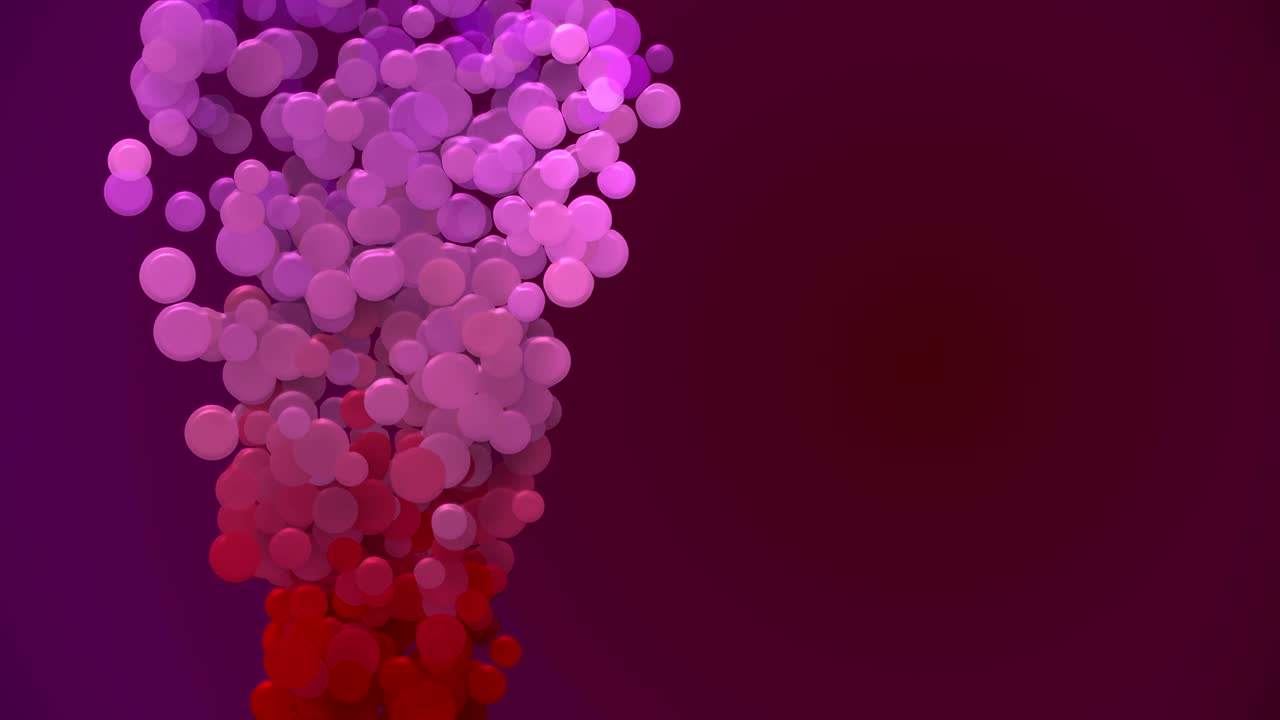 4k 3d bubbles techy motion background