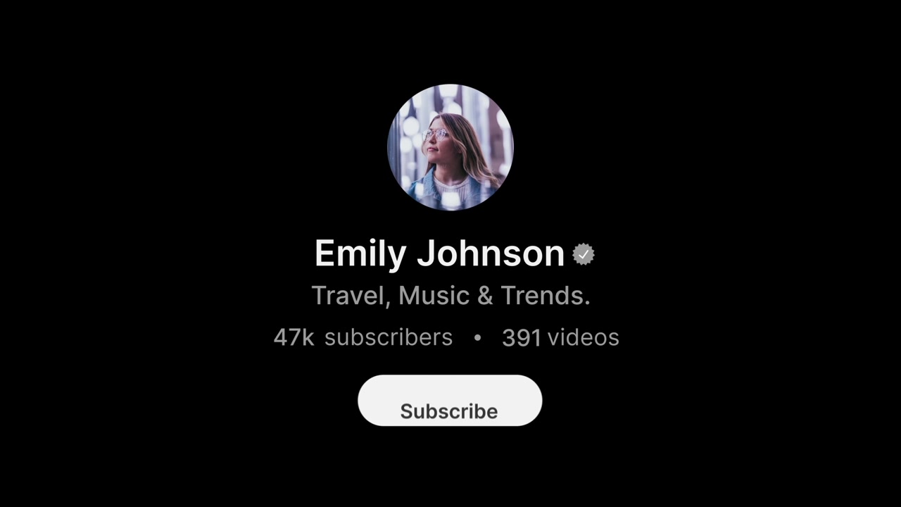 YouTube Search and Channel Subscription Interface Animation