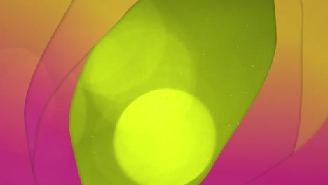 animation of moving shapes over green background