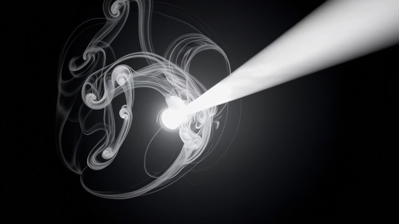 추상적인 연기와 빛