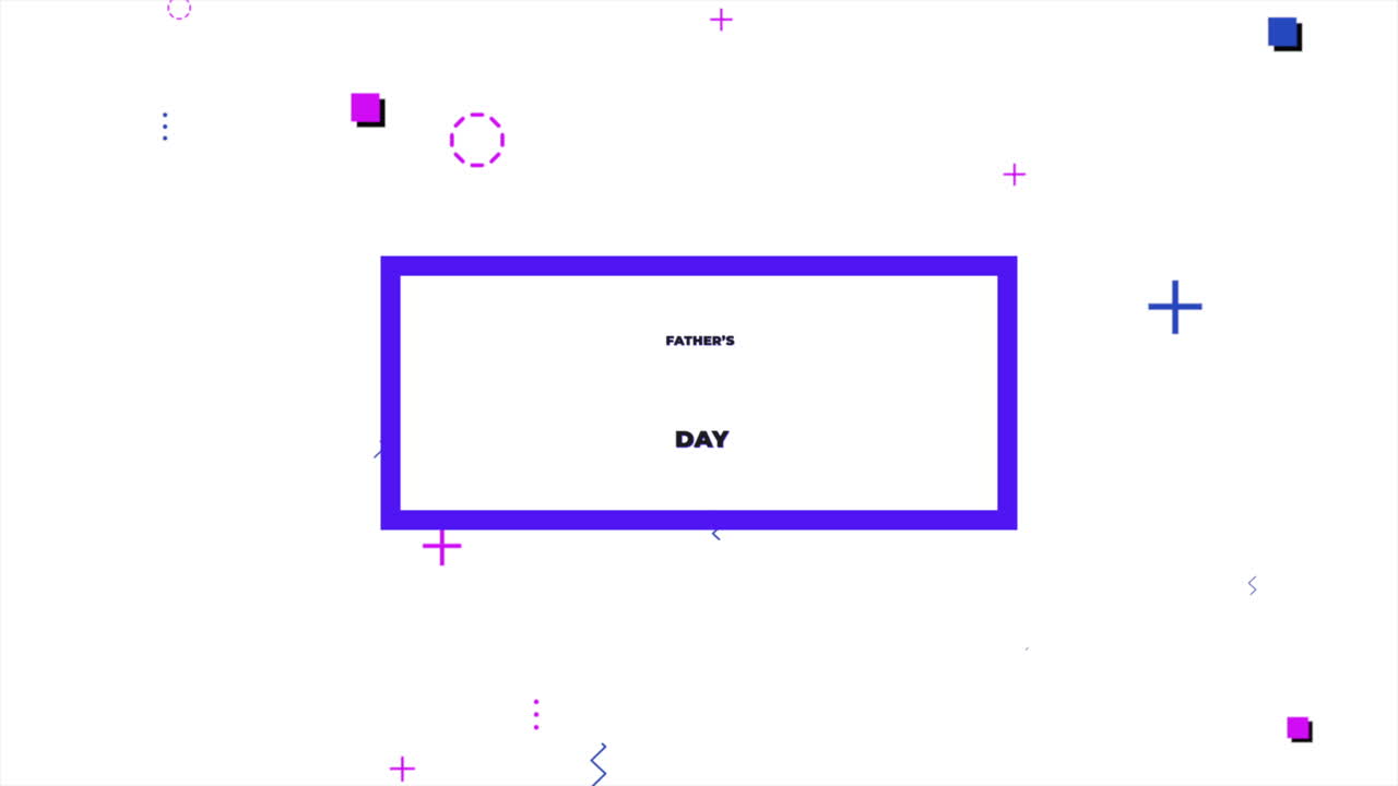 Fathers Day with memphis geometric pattern