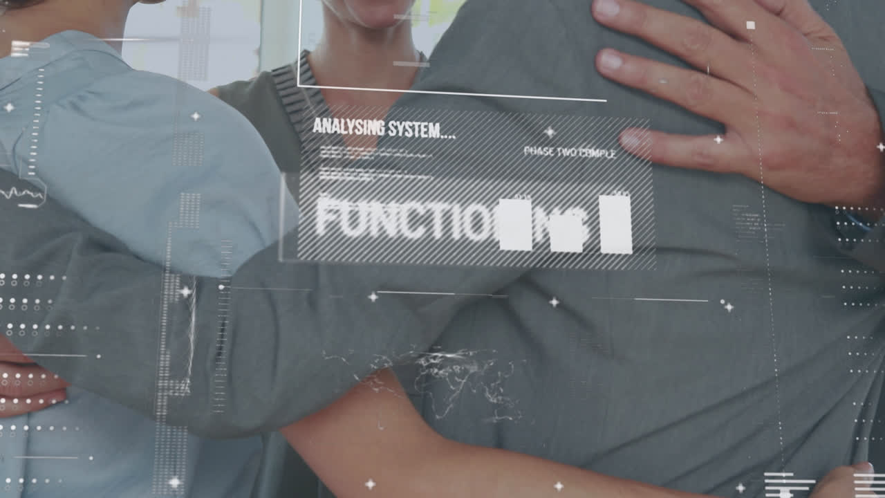 다양한 사업가들을 아우르는 금융 데이터 처리의 애니메이션