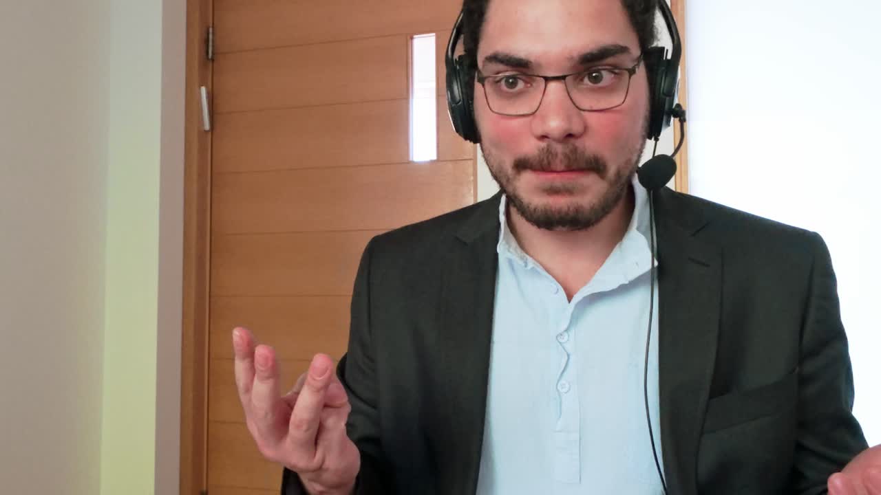 Professional Business Consultant in a Video Call