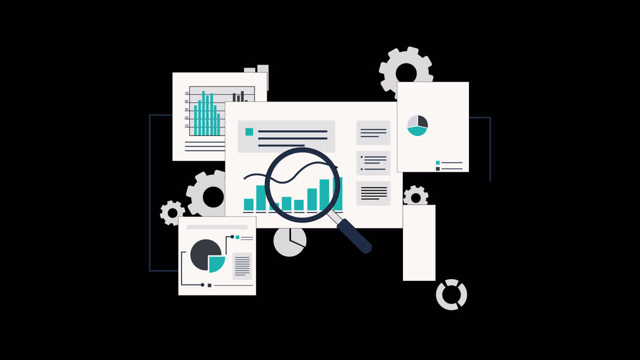 Animated Business Data Analysis and Reporting Concept | Premium Stock ...