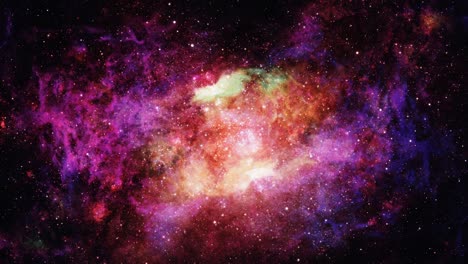 vuelo abstracto en la explosión de la nebulosa gigante fondo para películas científicas y cinematográficas en el espacio. 4k 3d animación de bucle sin fisuras viaje espacial con simulación de galaxias y nebulosas para escena, títulos.