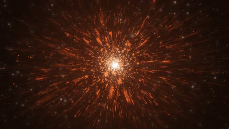 Dynamic burst particles from center vibrant glowing explosion fiery light streaks radiant flares