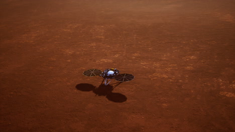 insight marte explorando la superficie del planeta rojo. elementos proporcionados por la nasa.