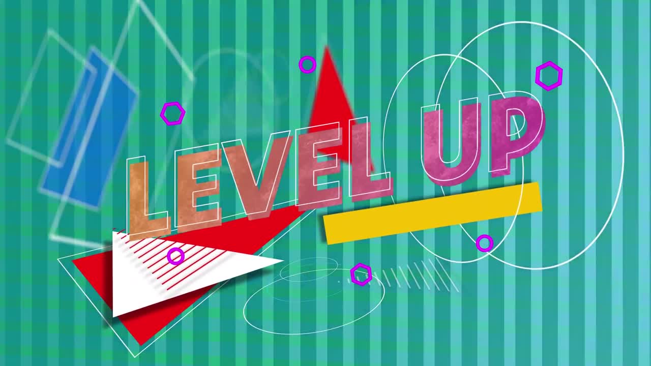 다채로운 모양이 바뀌고 흔들리는 텍스트의 수준을 올리는 애니메이션