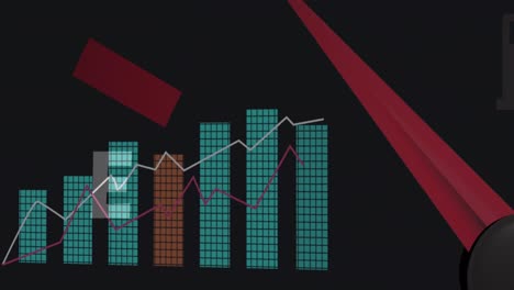 animación del procesamiento de datos sobre el panel del coche