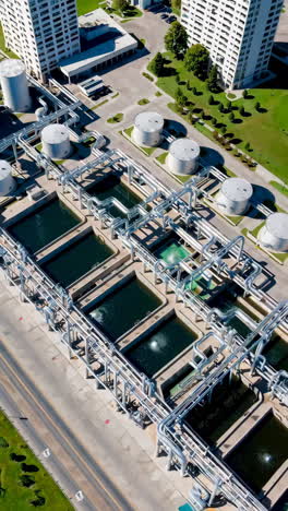 Aerial View of a Water Treatment Facility