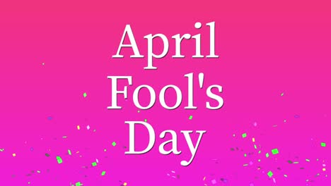4월의 어리석은 영어 메시지 텍스트 애니메이션 모션 그래픽