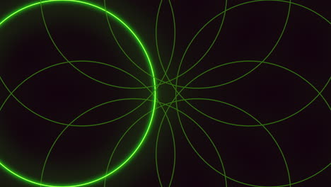 líneas verdes abstractas en patrón circular elemento de diseño versátil