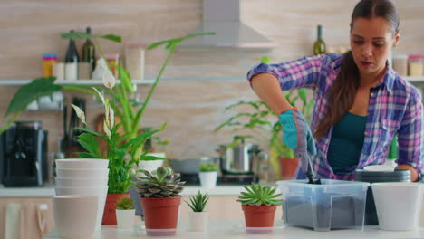 Mujer-Florista-Revisando-Plantas