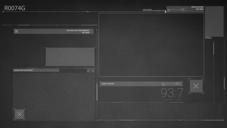 animation of digital computer interface screens scanning