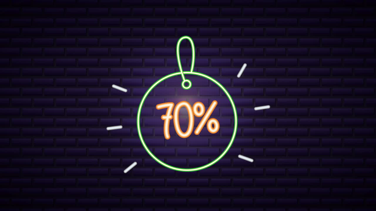 etiqueta de luz de neón comercial con etiqueta