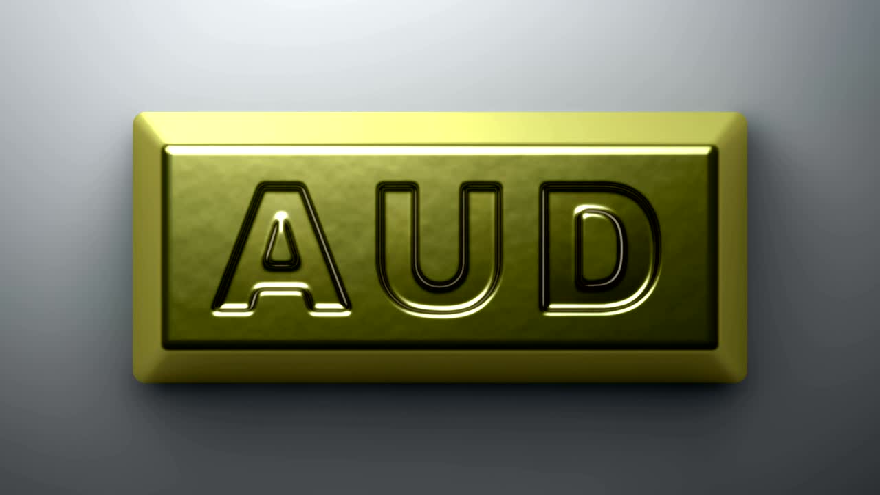 dólar australiano. imágenes en bucle con resolución de 4k.