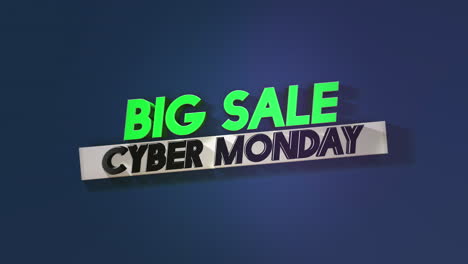 vivid hues: modern and colorful cyber monday text on gradient