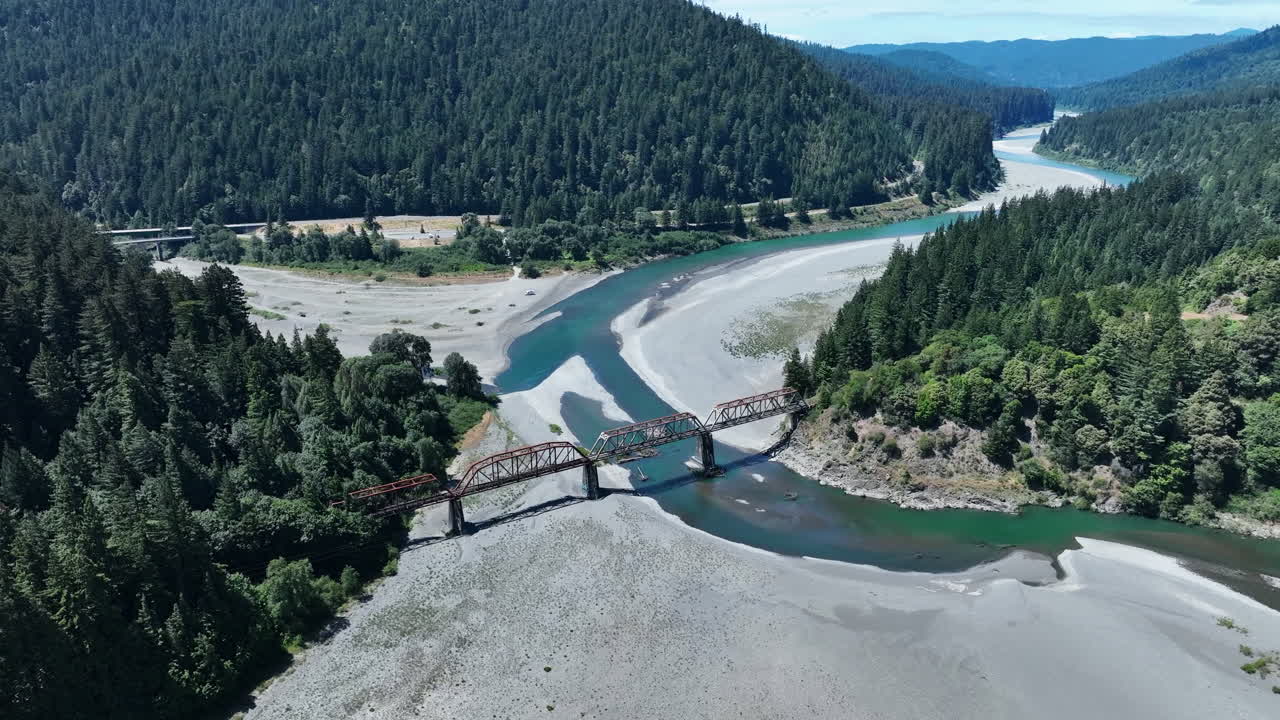 Flying high over avenues of the Giants