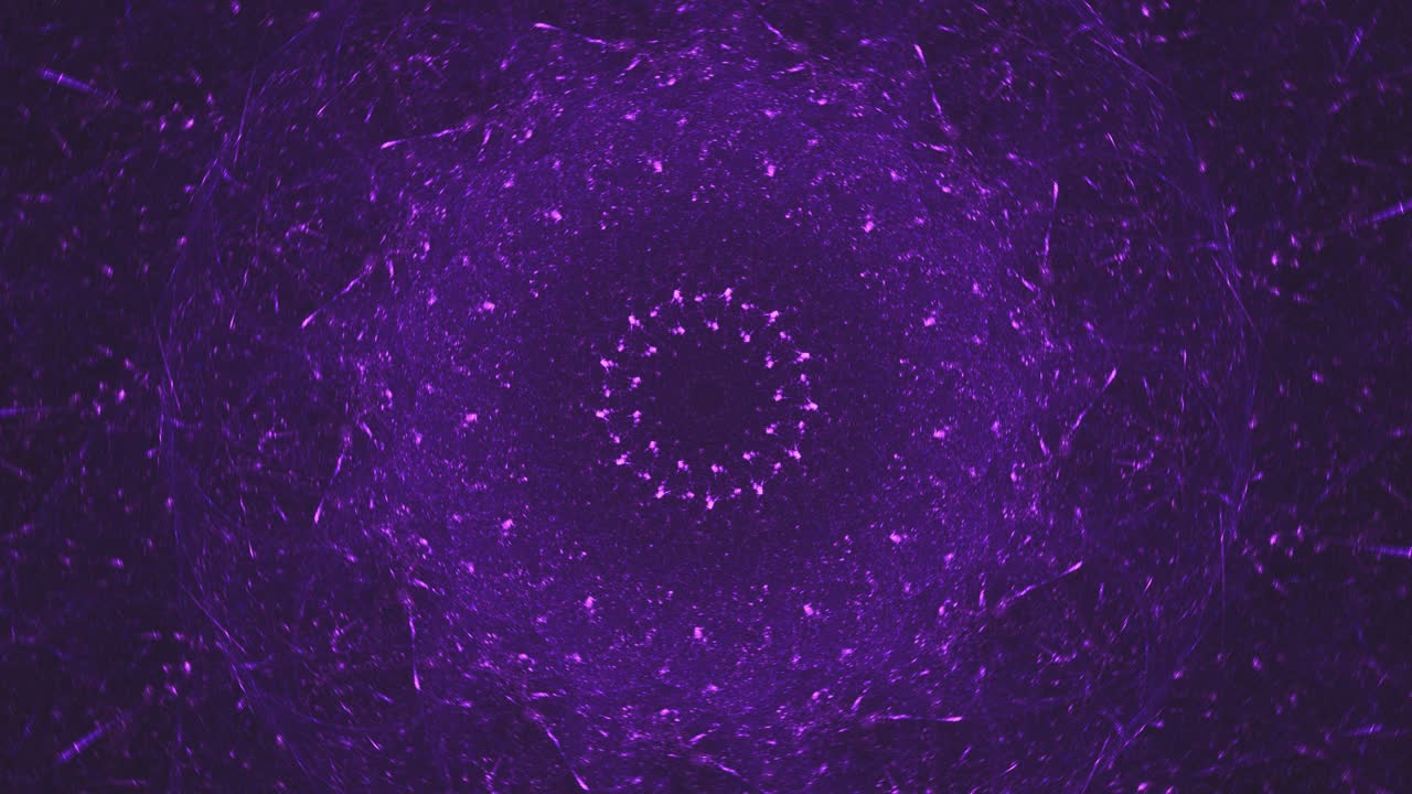 extraño agujero de vórtice de túnel con formas orgánicas extrañas flotando y girando alrededor del centro - animación de fondo de bucle sin fin