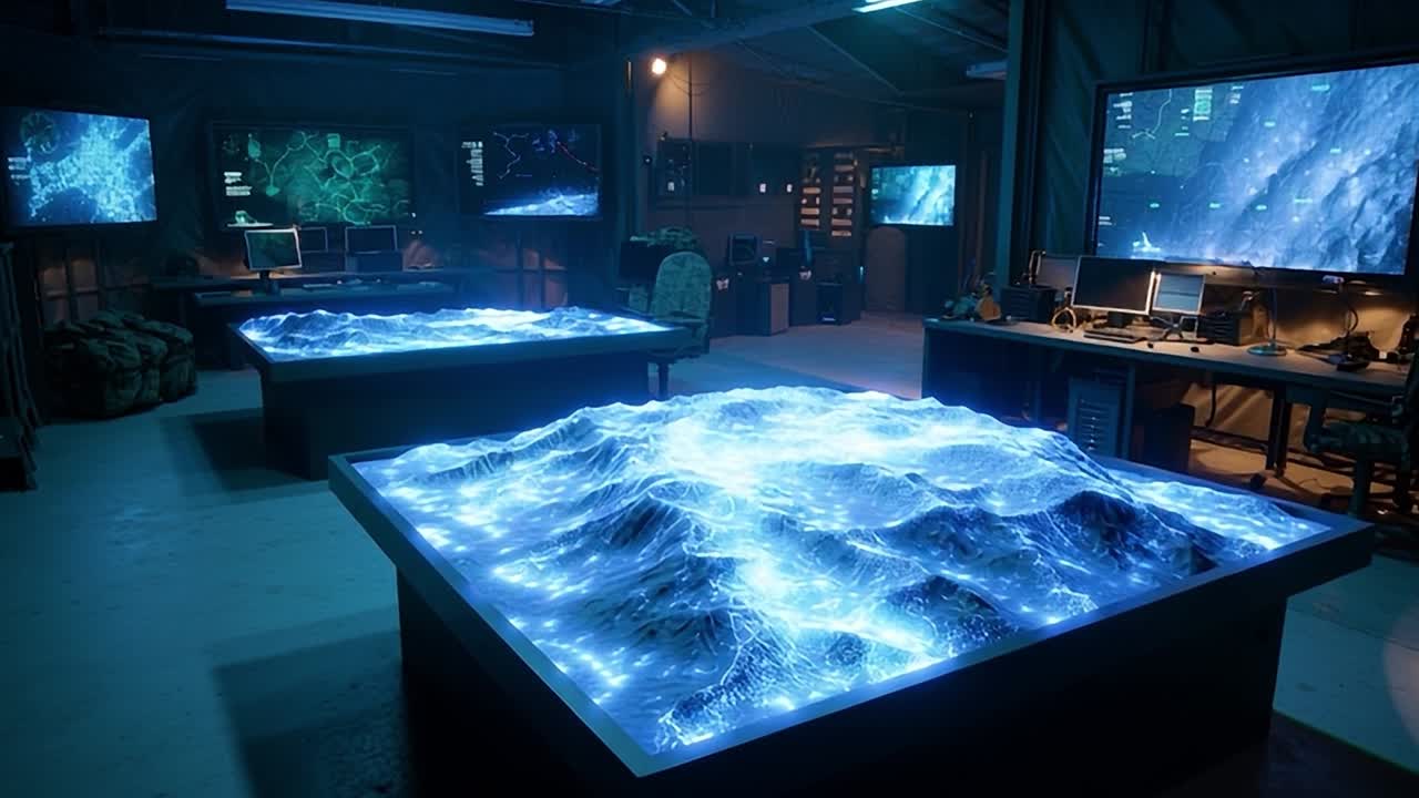 Advanced technology center features interactive digital landscape displays