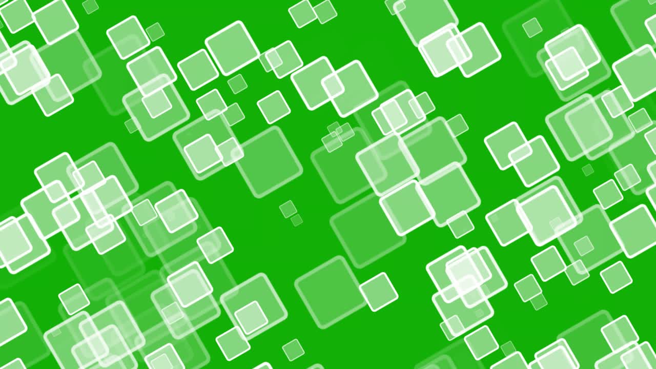 Digital squares motion graphics with green screen background