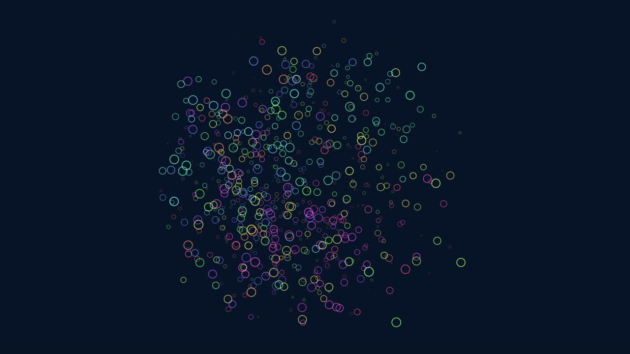 Fly colorful confetti and glitters on blue gradient 7