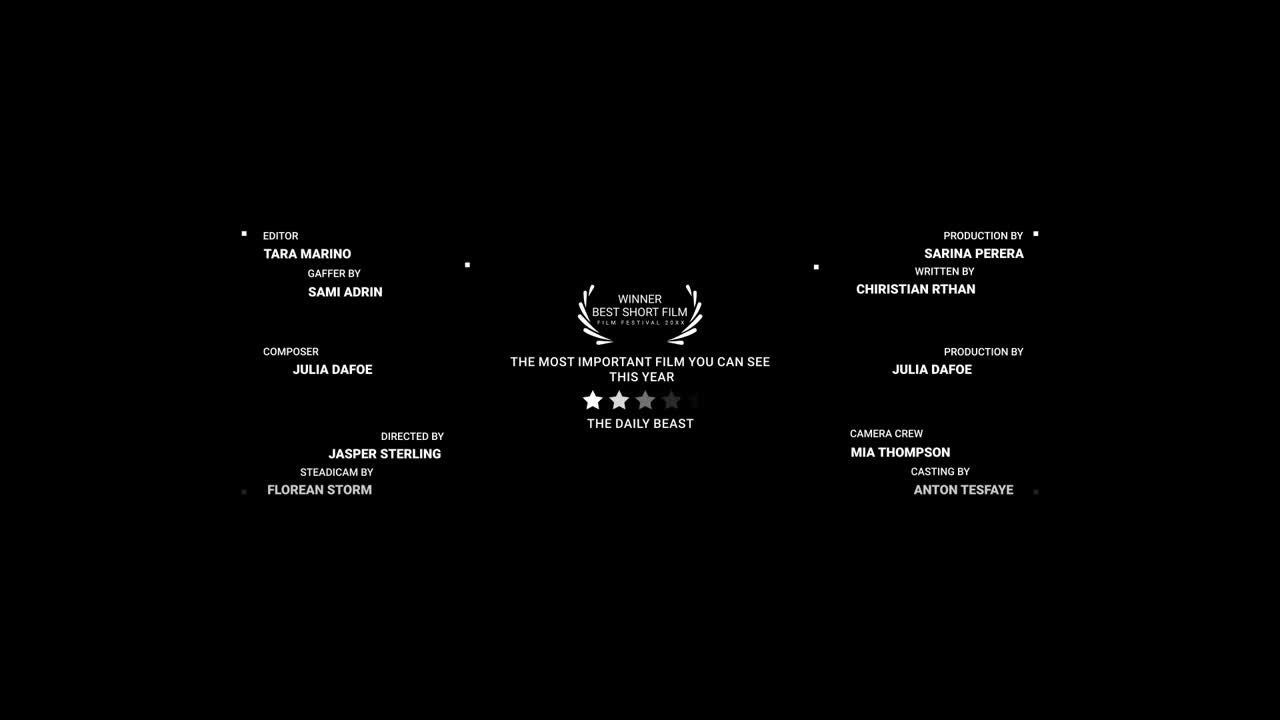 Film End Credits Pack 14
