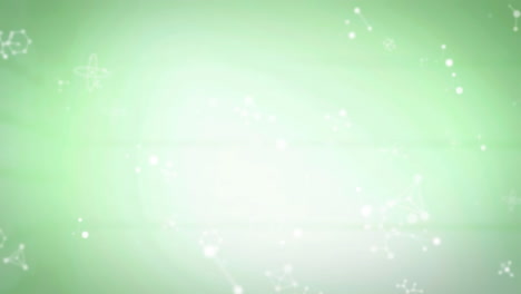 animación de redes de comunicación flotando sobre un fondo verde pálido