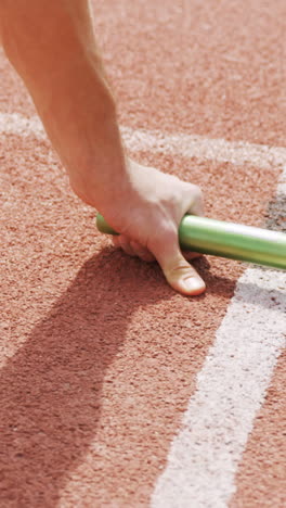 sportsperson practicing relay