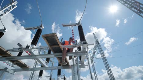 construction of a transformer substation