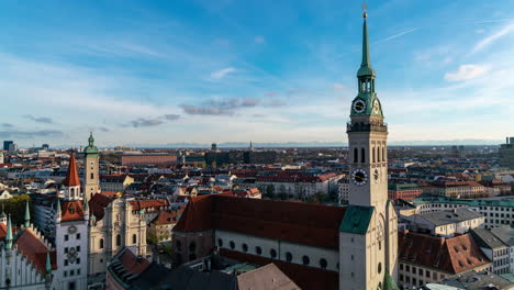 Timelapse-Aéreo-Del-Casco-Antiguo-De-Munich