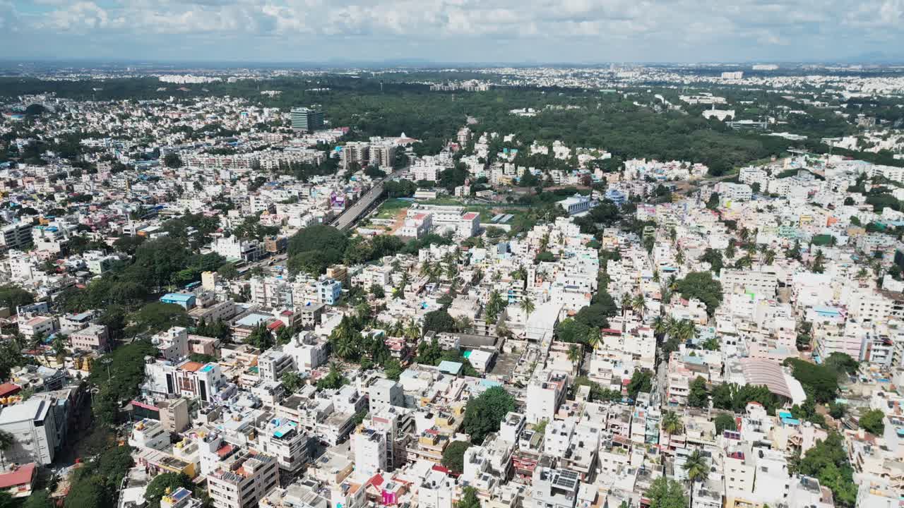 방갈로르 시의 드론 뷰