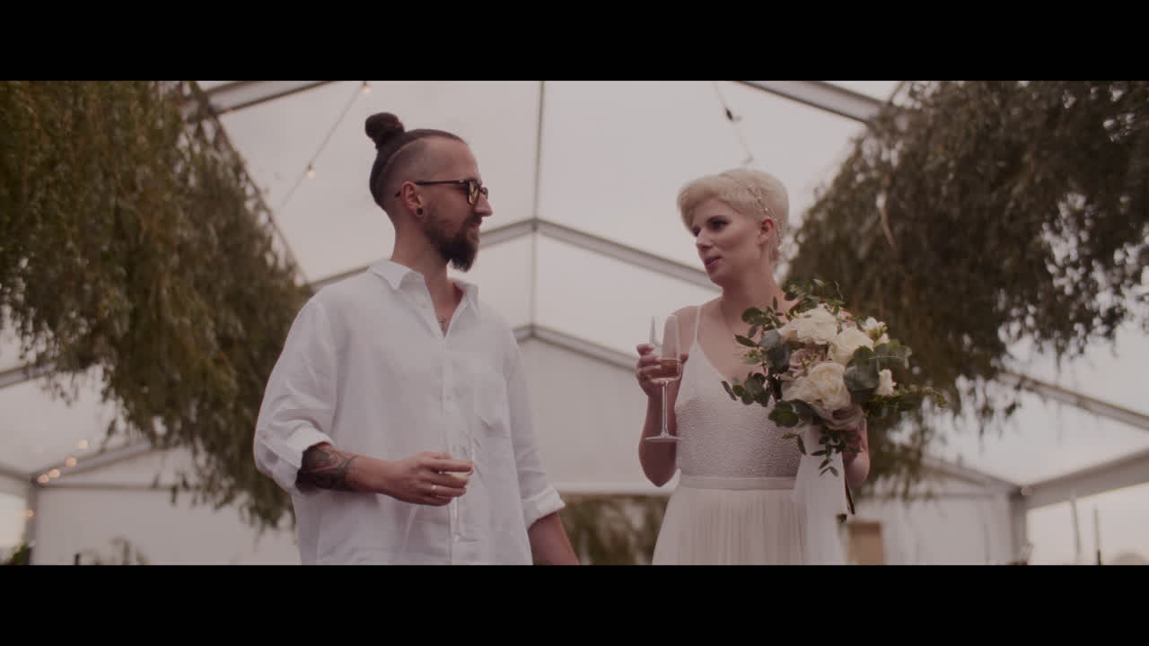 Couple Celebrating Their Wedding