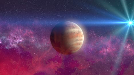 alien planet in a nebula