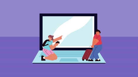 viajeros digitales que planean un viaje