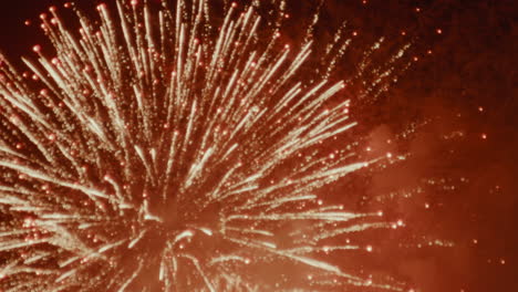 colorful fireworks lighting up the night sky - close up