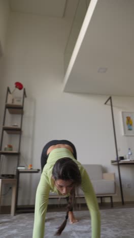 yoga practice at home