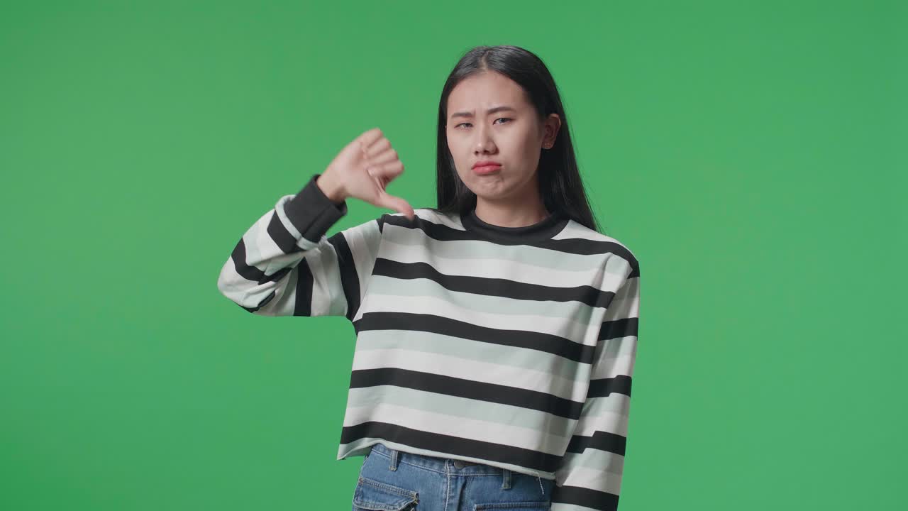 Woman expressing disapproval