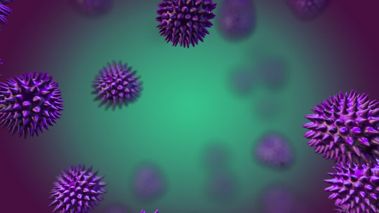 Virus viola in movimento