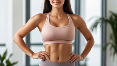 fit woman in sports bra