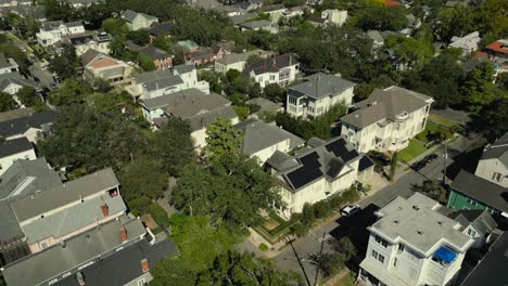 reverse aerial reveal of new orleans suburbs