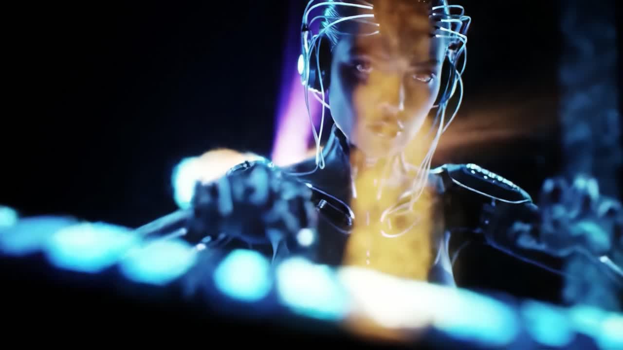 Cyberpunk Woman DJ