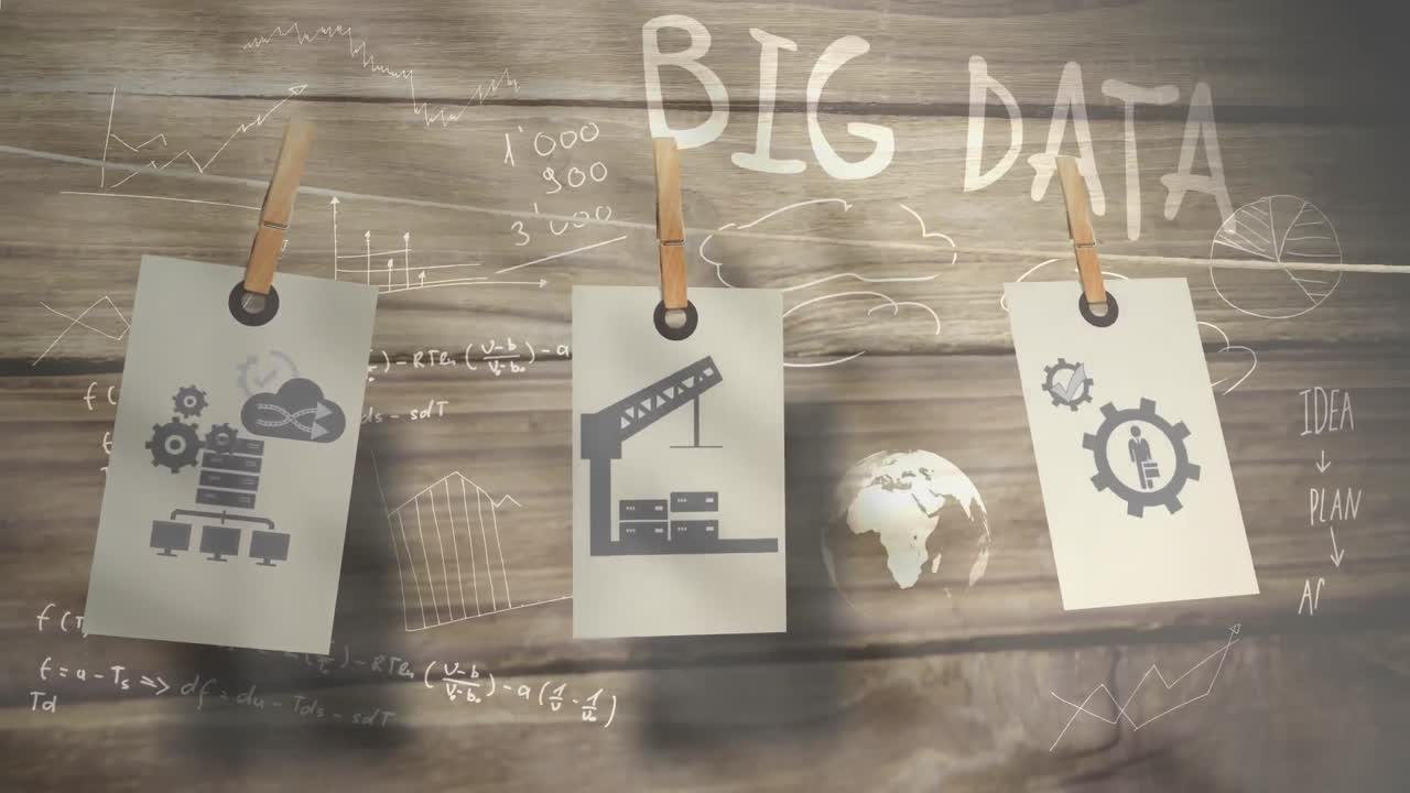 야간 도시 풍경에서 소셜 미디어 아이콘과의 연결 네트워크의 애니메이션