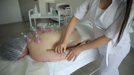 cupping therapy massage session